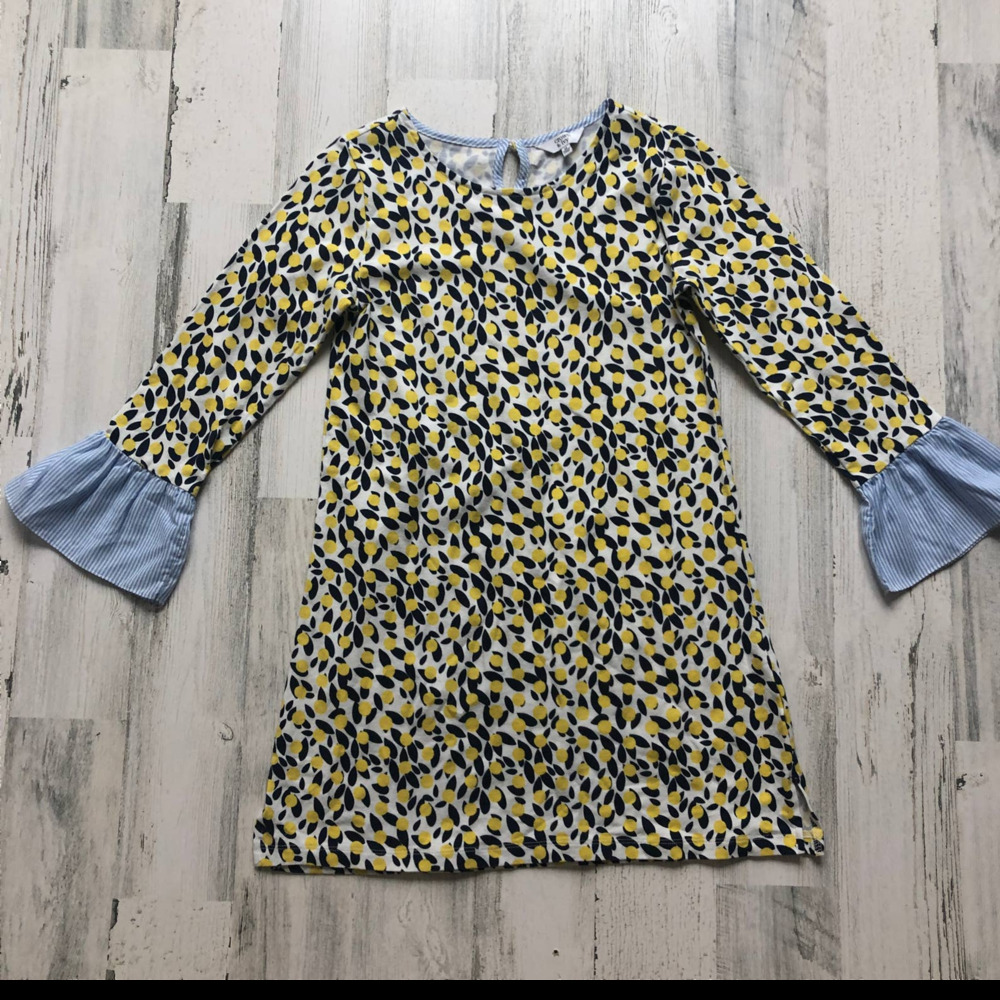 Adorable Ruffle Crown & Ivy Lemon Dress sz M sz 10